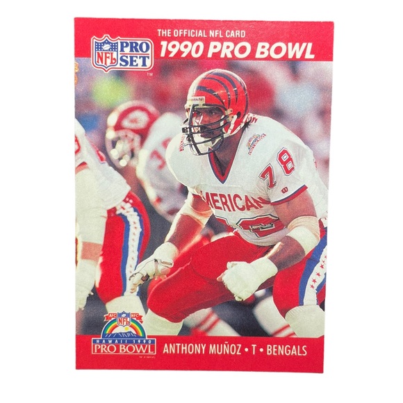 NFL Accessories - 1990 anthony munoz cincinnati bengals hawaii pro bowl nfl pro set card # 361